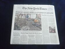 2022 APRIL 5 NEW YORK TIMES - HORROR GROWS OVER SLAUGHTER IN UKRAINE picture