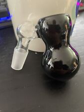 14mm Glass Ash Catcher Gray/Black Fumed 45 Degree water pipe picture