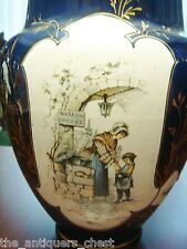 HAUTIN & BOULANGER Choisy-le-Roi, France- ca 1850s-1890s, black/dark blue vase[1 picture