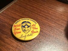Vintage 1930’s Lucky Teter Hell Driver Daredevil Pinback Pin Button Advertising  picture