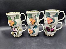 Queens Royal Horticultural Society Hookers Fruit Bone Xhina Coffee Cups Lot Of 6 picture