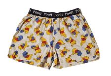 Vintage Winnie The Pooh & Honey Pot Boxer Shorts PJ's Cotton Unisex Y2K Sz M picture