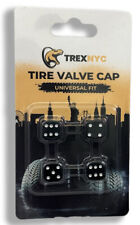 TrexNYC Tire Valve Caps , Universal Stem Covers for Cars, 4pcs, Black Dice picture