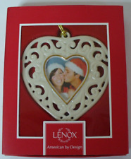 Lenox Porcelain Ornament Picture Frame Heart Shaped  4.125