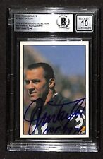1981 TCMA Football Greats #13 Jim Taylor Packers Signed Card BECKETT Auto 10 picture