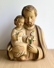 Vintage Religious Statue of Joseph with Jesus Made In Italy picture