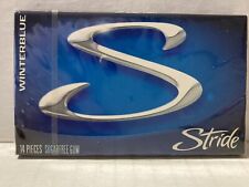 Discontinued Stride 2010 WINTERBLUE Sugarfree Gum Sealed 14 Piece Pack-NOS picture