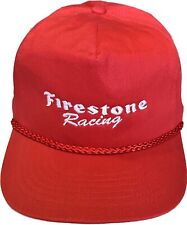 Firestone Racing: Captains Rope Hat Cap, Red, New 1980’s VTG, NWOT picture