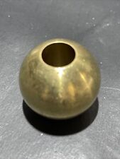 1  1/8” Diameter ~ SOLID BRASS BALL ~ 1/8 IPS Thru Hole ~ Unfinished Brass picture