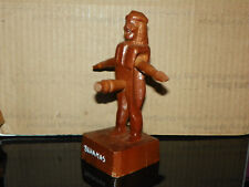 Vintage Bahamas Wood Carved Man Figurine Funny Souvenir Gift  6” picture