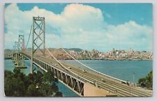 Postcard San Francisco Oakland Bay Bridge picture