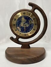 Vtg World Time Nobilis Quartz Clock In Rosewood Stand  W80/81 FOR PARTS REPAIR picture
