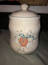 VTG 1980’s International China Company Stoneware Canister Goose Apple Pattern picture
