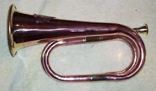 MILITARY BRASS / COPPER BUGLE - NEW MADE WITH RISING SUN AUSTRALIAN ARMY STYLE picture
