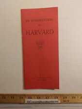 Vintage 1962-63 An Introduction To Harvard University Brochure picture