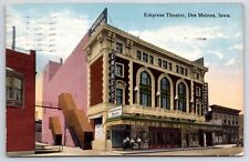 Des Moines Iowa~Empress Theatre~Vaudeville~Men @ Entrance~c1910 Postcard picture