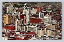 Dallas TX-Texas, Downtown Aerial View, Antique, Vintage Postcard picture