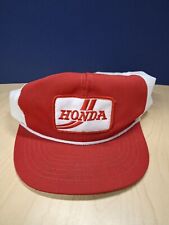 Vintage Honda Team Adjustable 6 3/4 Hat Trucker Snapback Hondaline Mesh Patch picture