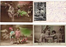 CHILDREN BOYS & GIRLS REAL PHOTO GLAMOR 136 Vintage Postcards Pre-1940 (L5290) picture