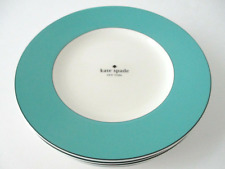 Lenox Kate Spade Rutherford Circle Turquoise Accent Plates  Set of 2 NEW picture