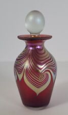 Vintage Signed Correia Iridescent Art Glass Perfume Bottle 1300 picture