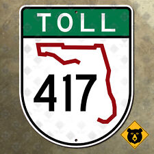 Florida State Road 417 highway marker sign Sanford Orlando outline toll 16x20 picture