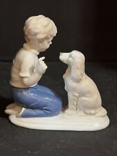 German Grafenthal  Figurine Boy Talking To Dog picture