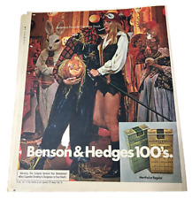 1973 Benson & Hedges Cigarettes Halloween Girl Newspaper Print Ad picture