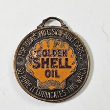 1930's Vintage Golden Shell Oil Watch Fob picture