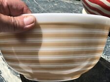 Vintage Pyrex Rainbow Stripe Sandalwood, Tan Mixing Bowl 403 2.5 Qt. picture