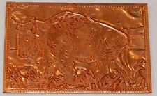 KOPPER POSTCARD: BIG GAME ANIMAL BUFFALO - ENGRAVED ON COPPER picture