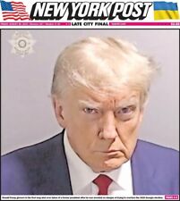 NY Post Donald Trump Mugshot Full Newspaper 8/25/23 New York picture