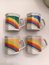 Vintage Rainbow Pride Octagon Mugs Set Of Four Giftwares Co. 1B picture