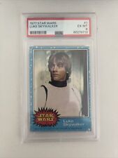 1977 Topps Star Wars Luke Skywalker #1 Rookie Card RC Graded PSA 6 Ex Mint picture
