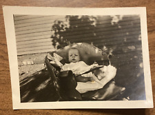 Vintage 1920s Baby Toddler Child Infant in Carriage Chair Real Photograph P3f16 picture