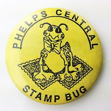Phelps Central Stamp Bug Club Philatelic Pinback Button Pin Badge G807 picture