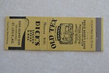 g549 Matchbook cover Dicks Liquor Store Bar Old Tex Brand Whiskey St Louis MO picture