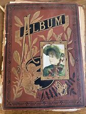 Antique Victorian Scrapbook Album Diecuts 200 Advertising Trade Cards picture