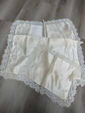Antique Irish crochet embroidered baby blanket with sham crepe back satin picture