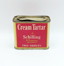 Vintage 1930's Schilling & Co Cream Tartar Spice Tin San Francisco Kitchen Decor picture