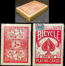 c1927 USPCC Bicycle Antique Playing Cards Semi- Sealed Tax Stamp Poker RARE Deck picture