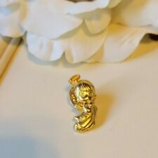 † VINTAGE Little Girl CHEREB with Halo Angel LAPEL Pin 1