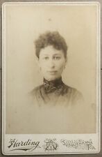 Antique Photo Cabinet Card 6.5x4 c1880 - Carrie B Lyons Shaiff  Susquehanna, PA picture