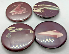Set Of 4 Vintage STAR TREK Buttons From 1975 New York Convention Super Rare picture