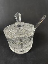 Genuine Vintage Lead Crystal Condiment Dish with Lid picture