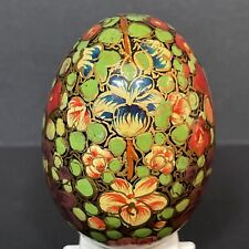 Vintage 1940s Chinese Cloisonne Hand-Painted Egg Republic China 22k Gold Paint picture