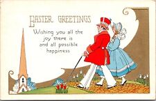 Postcard  Unused Easter Greetings Vintage Greeting Card  [de] picture