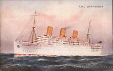 R.M.S. Strathnaver-majestic ship is pictured J. Salmon Ltd. Postcard Vintage picture