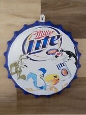 Rare Miller Lite Beer Bottle Cap Heavy Meta Sign Vintage Man Cave Bar Decor Sign picture