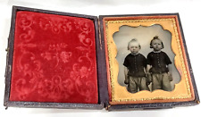 Ambrotype Antique Cased Ambrotype Young Twin Children picture